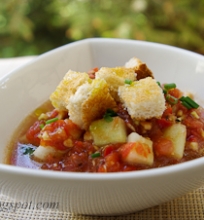 šalta pomidorų sriuba (gazpacho)