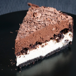 Varškės pyragas su šokoladiniu musu “Bangomūša”