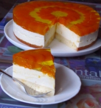 Maskarponės sūrio tortas su mandarinais