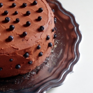 Šokoladinis-kokosinis mėlynių tortas