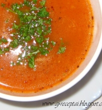Pomidorinė sriuba su ryžais