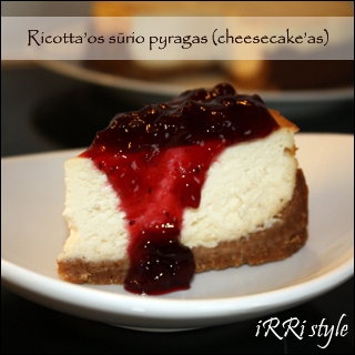 Ricotta’os sūrio pyragas (cheesecake’as)