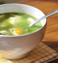 Špinatų sriuba su virtinukais
