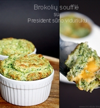 Brokolių soufflé su President sūriu
