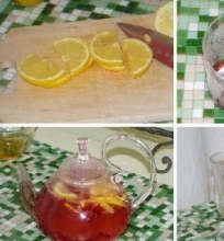 Spanguolių arbata su citrina