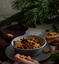 Kalėdinė granola su aguonomis
